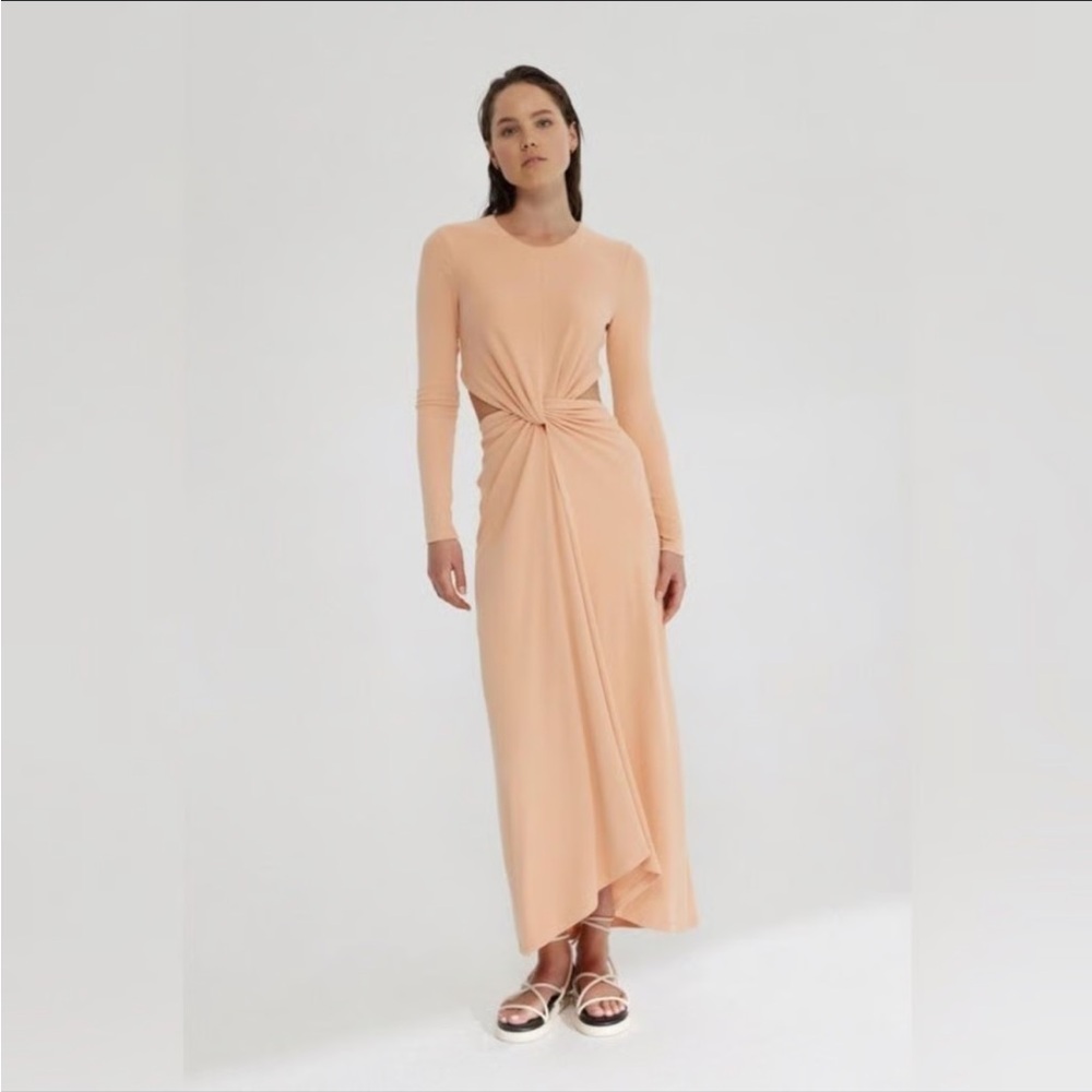Significant Other Odelia Twisted Cut-Out Ribbed Maxi Dress